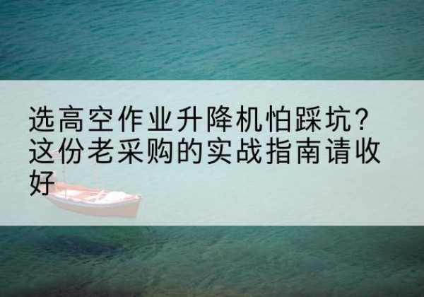 偏关高空作业升降机厂家推荐-选高空作业升降机怕踩坑？这份老采购的实战指南请收好